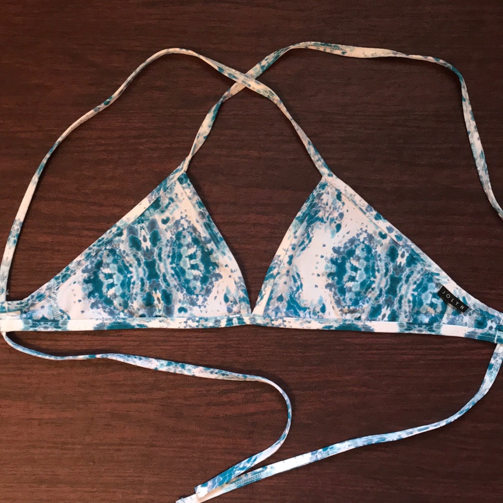 Jolyn Patterned Triangle Bikini Top